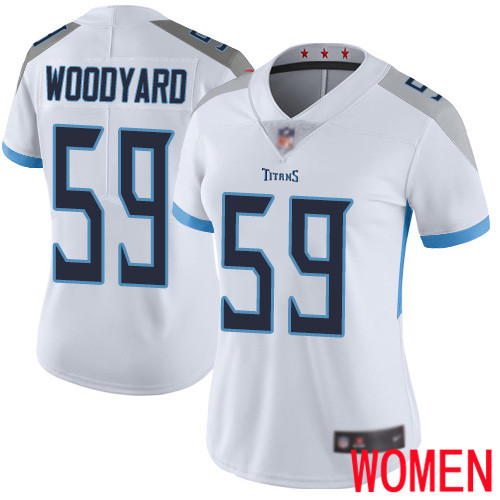 Tennessee Titans Limited White Women Wesley Woodyard Road Jersey NFL Football #59 Vapor Untouchable->youth nfl jersey->Youth Jersey
